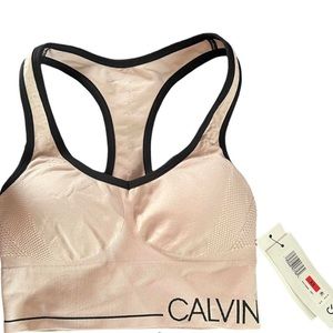 Calvin Klein Performance Pink & Black Sports Bra